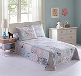 Bouti de gran calidad. NOVOTEXTIL Waiheke Colcha Bouti Infantil de Verano y Entretiempo, Cama de 105 cm, 2