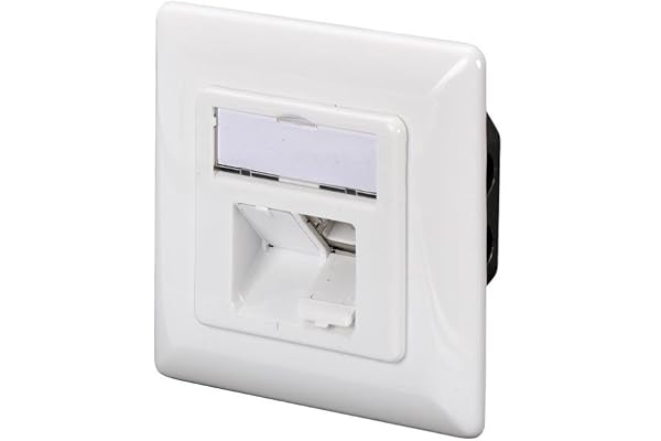 DIGITUS Boîtier d'encastrement Cat.6 Classe E 2 x RJ45 Blindé Blanc
