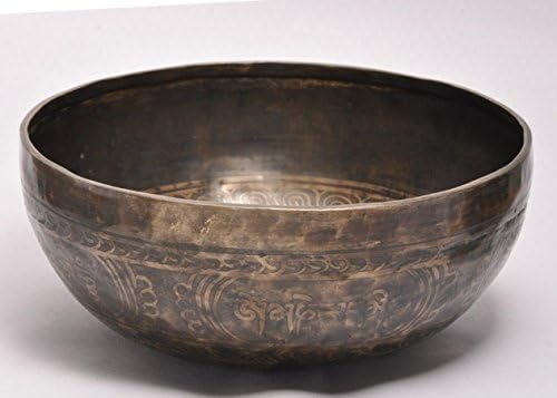 9 Inches Hand Hammered Painted Tibetan Meditation Singing Bowl with Striker - From Nepal