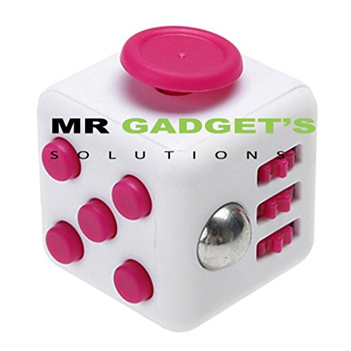 Fun Fidget Cubes 6 Sided Cube Adult Anxiety Stress Relief Cube Toys GiftWhite/Pink Fun Fidget Cubes 6 Sided Cube Adult Anxiety Stress Relief Cube Toys GiftWhite/Pink