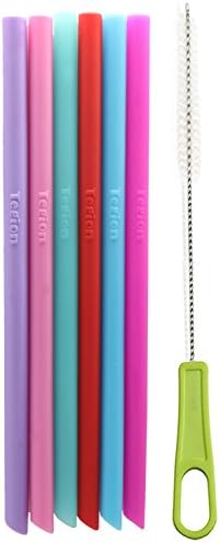 Tegion Thin Short Reusable Toddlers&amp; Kids Silicone Straws for The First Years Take &amp; Toss Spill Proof Straw Cup, 10 OZ yeti rtic lowball tumbler (Girls Color)