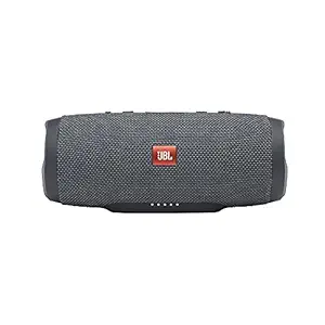 JBL Charge Essential, Wireless Portable Bluetooth Speaker, up to 20Hrs Playtime, 6000mAh Built-in Powerbank, Powerful Bass Radiator, Dual Pairing, IPX7 Waterproof & AUX (Without Mic, Gun Metal)