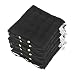 Produktbild Homescapes Stuhlkissen 40x40 cm 6er Set schwarz Stuhlauflage mit Bändern und Knopfverschluss Bezug 100% Baumwolle mit Polyester Füllung