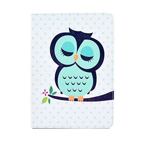 iPad Air 2 Hülle, DEENOR Sleep Owl Flip Tasche PU Leder Abdeckung Stand Schutzhülle für Apple iPad Air 2 iPad 6 generation. (OWL) - 5