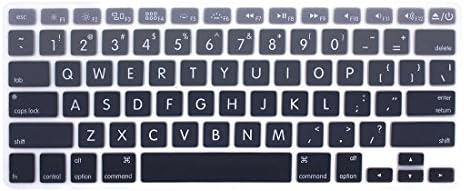 GSuMio Big Font Series Grey Gradient Soft Keyboard Cover Silicone Skin Keyboard Protector for MacBook Pro 13" 15" 17" (with or without Retina Display) and MacBook Air 13" ( Fits USA Keyboard Layout )