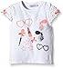 Dirkje Baby Girls Crew Neck Short Sleeve Short Sleeve T-Shirt -  White - 9 Months