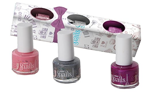 Snails 3 Mini Pack Music Nagellack Wasser Bonbonrosa/Purpur/Silber 7 ml - 2