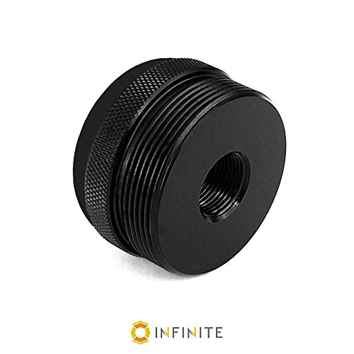 1/2-28 - D Cell Mag - Flashlight Adapter - Black Anodized Aluminum - LIFETIME WARRANTY