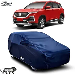 CREEPERS Water Resistant Dust Proof Car Body Cover Compatible with MG Hector Plus (Navy Blue with Mirror)