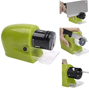 RACHEES Professional Electric Knife Sharpener Swifty Sharp Motorized Knife Sharpener Rotating Sharpening Stone Sharpening Tool - Green Color