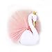 Produktbild Nette 3D Goldene Krone Swan Wandkunst Hängenden Mädchen Swan Puppe Stofftier Tierkopf Wand Dekor Für Kinderzimmer Geburtstagsgeschenk