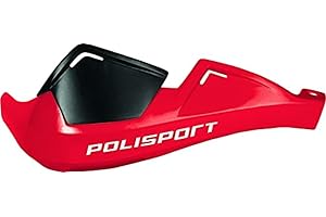 Polisport 8305100032 - Protège-Mains Evolution Integral 2 Points de Fixation MX-Style en Plastique avec kit de Montage Inclus Compatible avec Tous Les modèles de Motocross/Enduro en Couleur Rouge