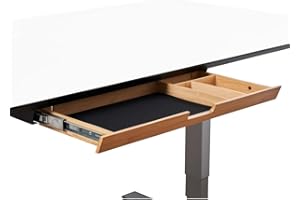 WIRSCHDA LIVING WIRSCHDA® Premium Unterbauschublade Bambus – Schreibtisch Organizer flach & ausziehbar | Untertisch Schublade für Homeoffice & höhenverstellbare Tische | Büro Ordnungssystem Holz
