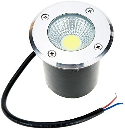 SinoPro 7W LED COB Underground Path Light Yard Garden Landscape In-ground Lights Outdoor Decorative Spotlight, AC/DC 12V, IP67 Waterproof, Cool White