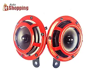 Auto E-Shopping M-100 Electric 12V Horn High Tone and Low Tone Metal Twin Universal Model for All Car Motorbike Set of 2