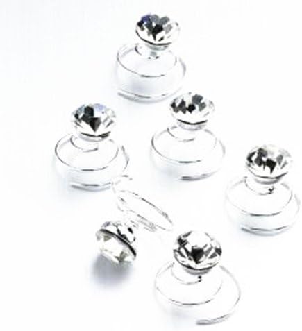 Ring pins DIAMANTE STONE HAIR PINS Diamante Crystal Bridal Hair (R Swirl Hair)