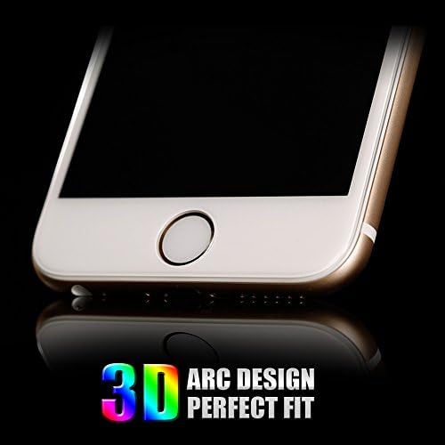 [Full Glass 3D Curved Polishing] iPhone 6 Plus / iPhone 6S Plus Screen Protector, TEFOMATE® Full Tempered Glass Screen Protector for Apple iPhone 6 6S Plus 5.5" [Full Coverage Crystal Clear] (White)