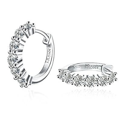 J.Rosée Boucle d’oreille, J.Rosée Argent 925 Boucle d’oreille Femme/Fille Zirconium cubique Cadeau parfait pour Saint-Valentin, les anniversaires