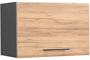 ‎VICCO Vicco Hängeschrank Fame-Line, hängender Küchenschrank, Goldkraft Eiche/Anthrazit, 60 cm Flach