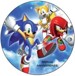 Sonic Boom Glacage Comestible Gateau Danniversaire Cuisine Maison Patisserie