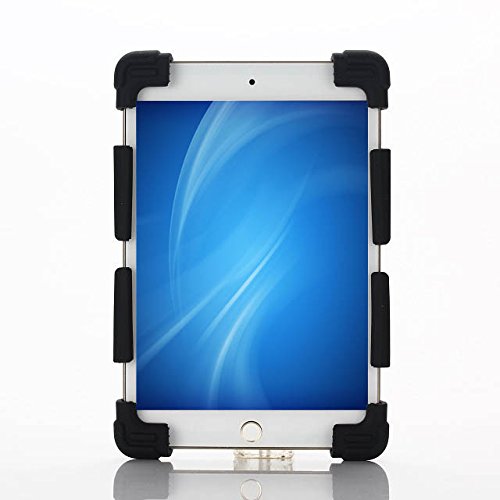 NEWSTYLE 7,9-8,5 Zoll Universal Tablet Ständer Halterung Hülle Ultra Slim Flexible Silikon Schutzhülle - Schwarz