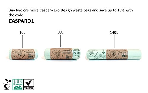 30L kompostierbare Müllbeutel | 50 Bio-Müllbeutel | 100% zertifiziert kompostierbar | biologisch abbaubar | Müllsack | Casparo Eco Design - 4