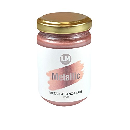 Metallic 125ml -Rosé- Metallic Farbe, Metallglanz, Metall Effekt Farbe, ähnlich Viva Decor Maya Gold