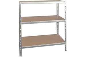 Shelf Creations Basic Schwerlastregal 90x120x40cm verzinkt 3 Böden Steckregal Kellerregal Lagerregal Werkstattregal Archivregal Haushaltsregal Ordnerregal Metallregal Garagenregal Fachbodenregal