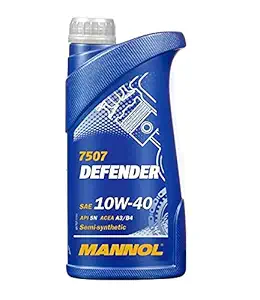 MANNOL 7507 Defender SAE 10W-40 API SL ACEA A3/B4 SEMI-Synthetic Engine Oil for Car, 1 L