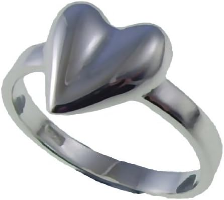 Monili Silver Sterling Silver Polished Heart Ring - Size N