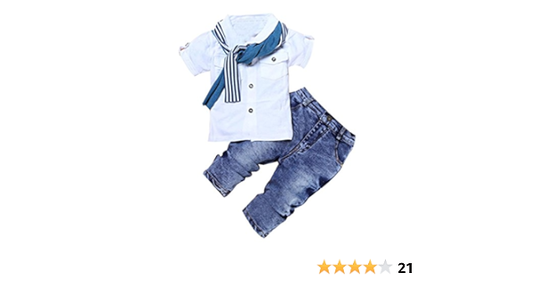 Ouneed 1 6 Ans Garcon Enfant Swag Ensemble Pants Echarpe Haut Amazon Fr Vetements Et Accessoires