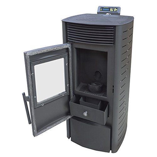 Nemaxx P12 Pelletofen Pelletkamin Pelletkaminofen 12 kW Kaminofen Heizofen Pellet Ofen Kamin Pelletheizung Heizung - 5