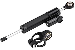KEENSO Universal Steering Damper, Motorcycle Steering Damper Stabilizer Linear Reversed Safety Control With Mounting Bracket Shock spring