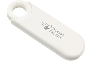 Loomify Pastillero Portátil, Pastillero Pequeño de 3 Compartimentos, Pastillero Diario Portátil Organizador Pastillas, Pastillero de Viaje con Correa de Silicona, 1Pcs (Blanco)