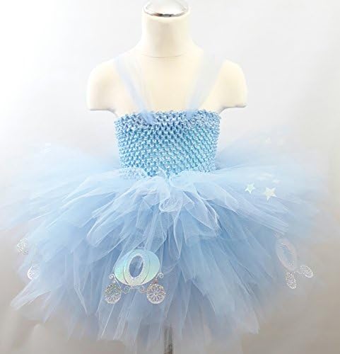 Cinderella Inspired Blue Multi Layered Childrens Tutu Dress Birthday,Cake Smash,Photo Shoot,Cosplay,Party