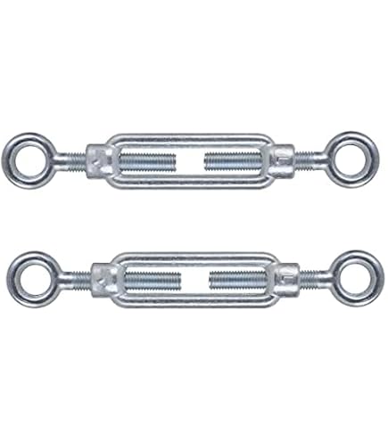 Lot De 2 Tendeurs En Acier M16 X 170 Mm - Pour Câbles, Fils, Structures Métal/bois - Zinc - 10