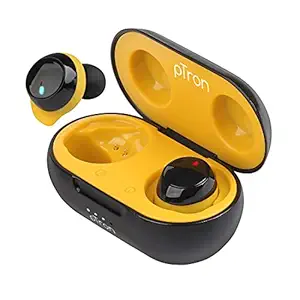 PTron Bassbuds Evo Truly Wireless Bluetooth in Ear Earphone with Mic (Black & Yellow)