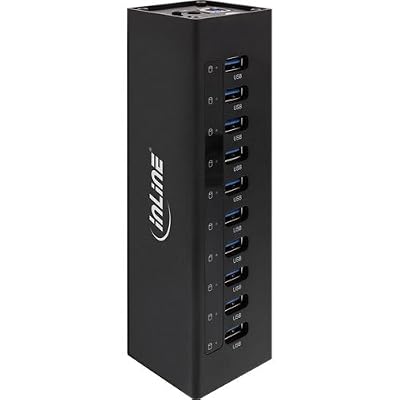 InLine 4043718214419 hub & concentrateur USB 3.0 (3.1 Gen 1) Type-A 5000 Mbit/s Noir - Hubs & concentrateurs (USB 3.0 (3.1 Gen 1) Type-A, USB 3.0 (3.1 Gen 1) Type-A, 5000 Mbit/s, Noir, 1 m, CC)
