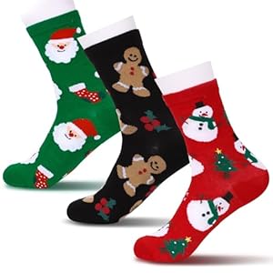 GEBETTER 3 Pares Calcetines Navidad