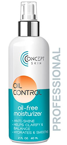 Öl Frei Gesichtscreme - Mattierend, für Ölige, Fettige und Unreine Haut- Naturkosmetik mit Salicylsäure, Aloe Vera & Teebaumöl von CONCEPT SKIN made in USA, Gratis Versand mit PRIME