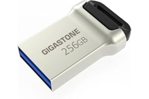 【GIGASTONE】Z90 256GB USB 3.2 Gen 1 Flash Drive, Mini Fit Metal Waterproof Compact Pen Drive, Reliable Performance Thumb Drive, USB 2.0/3.0/3.1 Interface Compatible