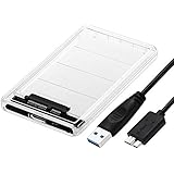 2.5 Zoll HDD / SSD Festplatte Gehäuse Extern USB 3.0 Clear Festplatte Intern 9.5mm / 7mm Externe Hard Drive Enclosure Transparent SATA USB3.0 2,5 Festplattengehäuse