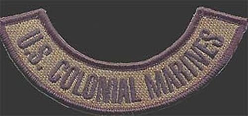 Alien Movie US Colonial Marines Grey Embroidered Badge Patch Sew-on or Iron-on 11.5cm