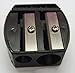 DOUBLE PENCIL SHARPENER EYE-LINER SHARPENER | EYEBROW PENCIL SHARPENER BLACK