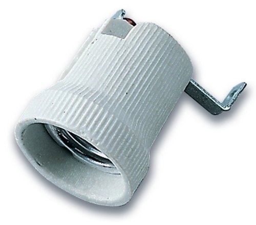 Preisvergleich Produktbild Electraline 70140 Fassung aus Porzellan (Typ E27, inkl. Wandhalterung)