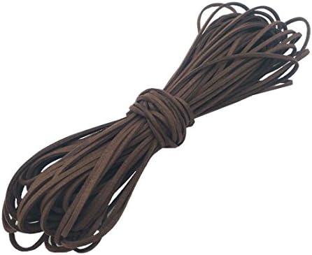 21M Faux Suede String Craft Leather Cord Wire DIY Jewellery Bracelet Necklace Making Beading Thread (Dark Brown)