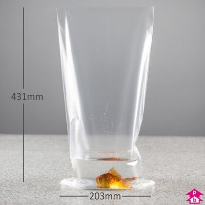 1000 x Clear Fish Bag (8 x 17" 250 gauge) [WT8]