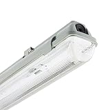 Dimensiones: 1260x66x90 mm Pantalla Estanca para un Tubo de LED 1200mm PC/PC Conexión un Lateral efectoLED