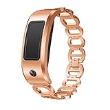 BZLine Armband | Luxus Edelstahl Ersatz Uhrenarmband | Für Garmin Vivofit 2 | Schickes Design | Elegantes Verbindungsglied aus Edelstahl | Bandlänge: 5,6-9,2 Zoll | Schwarz, Gold, Roségold, Silber
