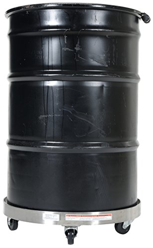 Vestil Stainless Steel Drum Dolly – Mobile Cart For 55-Gallon Drums, 800 Lb Capacity, 6" Height